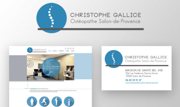 Communication pour ostéopathe : logo, carte de visite et site Internet