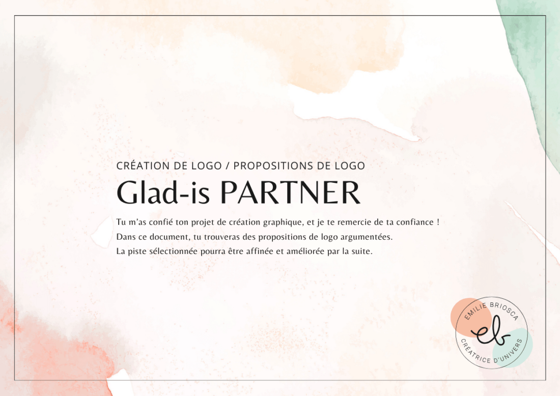 Création du logo Glad is PARTNER