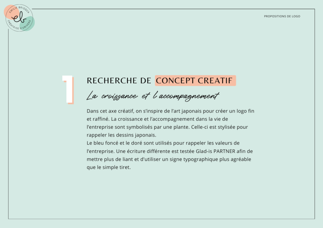 Création du logo Glad is PARTNER